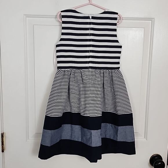 Bonnie Jean Navy Blue/White Dress, NWT, 12 Months - Picture 4 of 5